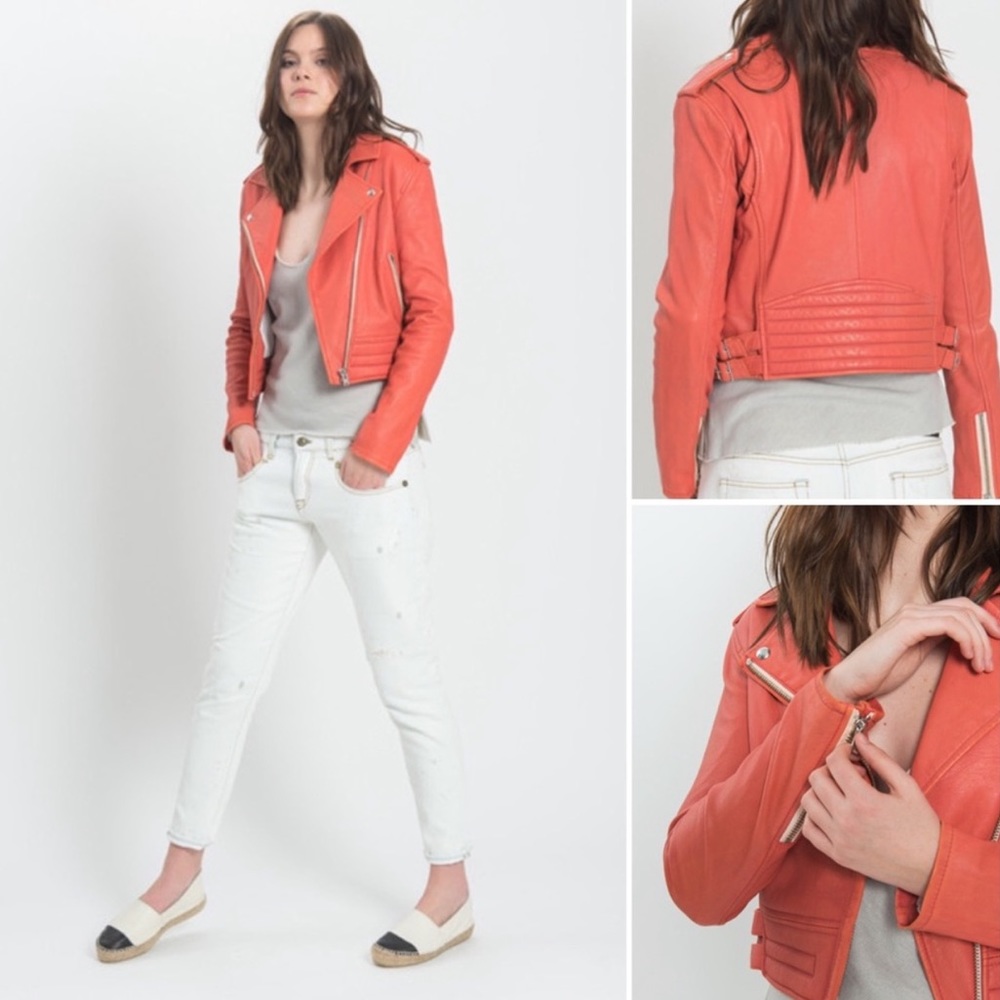 IRO | Zefir 100% Lamb Leather Crop Jacket